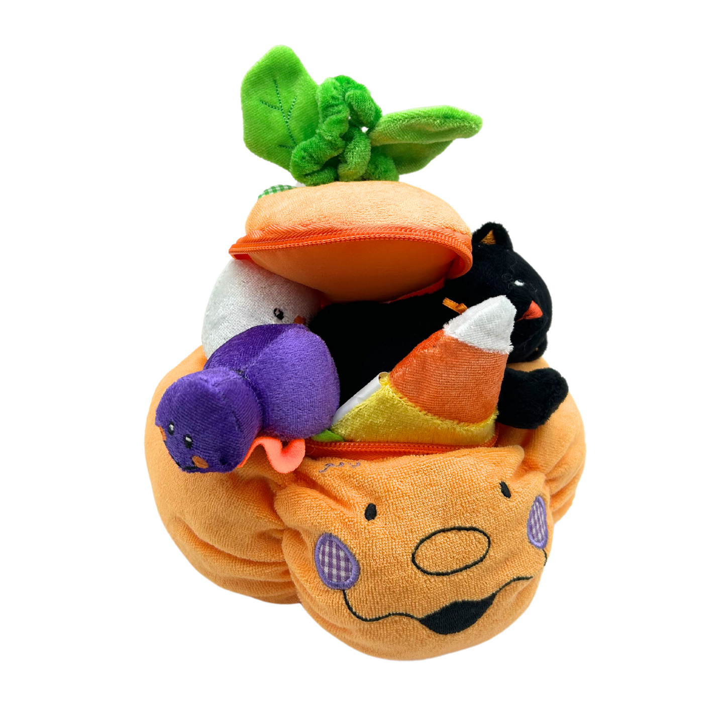 Halloween Stuffed Pumpkin Playset with 4 ct Sensory Toys