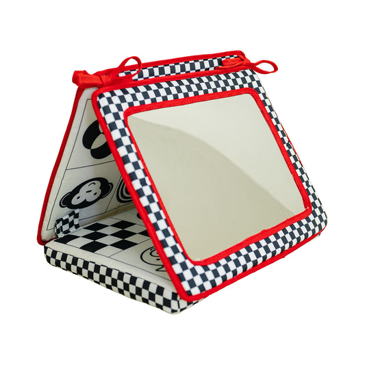 Tummy Time Mirror - High Contrast Black, White, Red