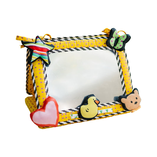 Tummy Time Mirror - Yellow with Heart, Duck