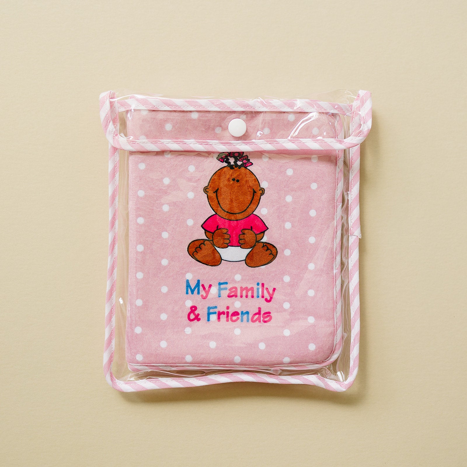 Pink Fleece Baby Girl Photo Album for Black, Brown, Multiracial Baby