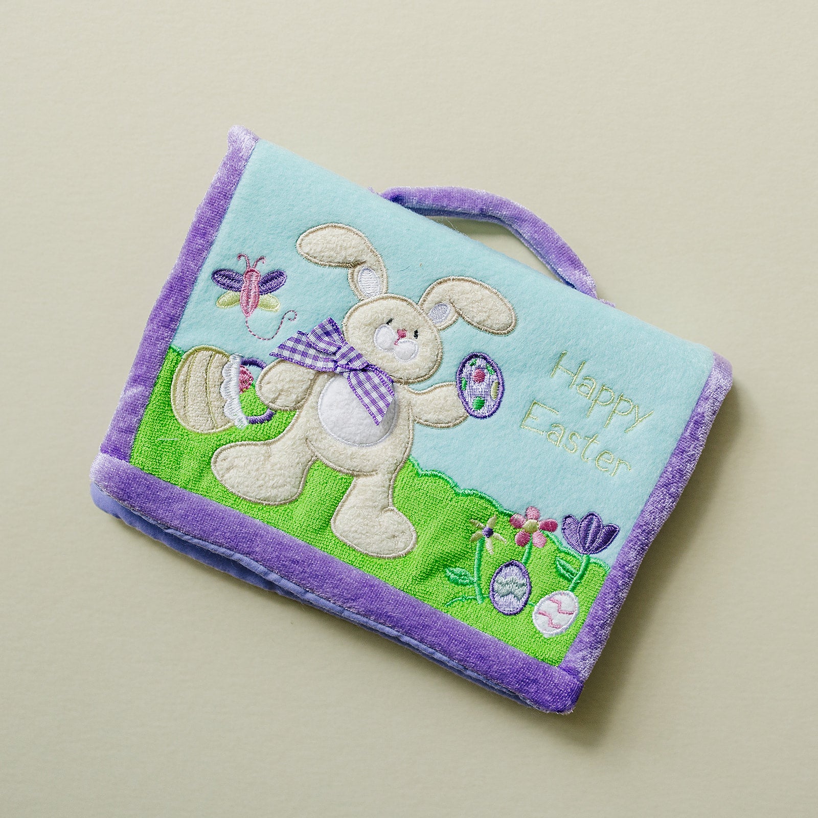 Happy Easter Soft Fabric Photo Album with Easter Bunny