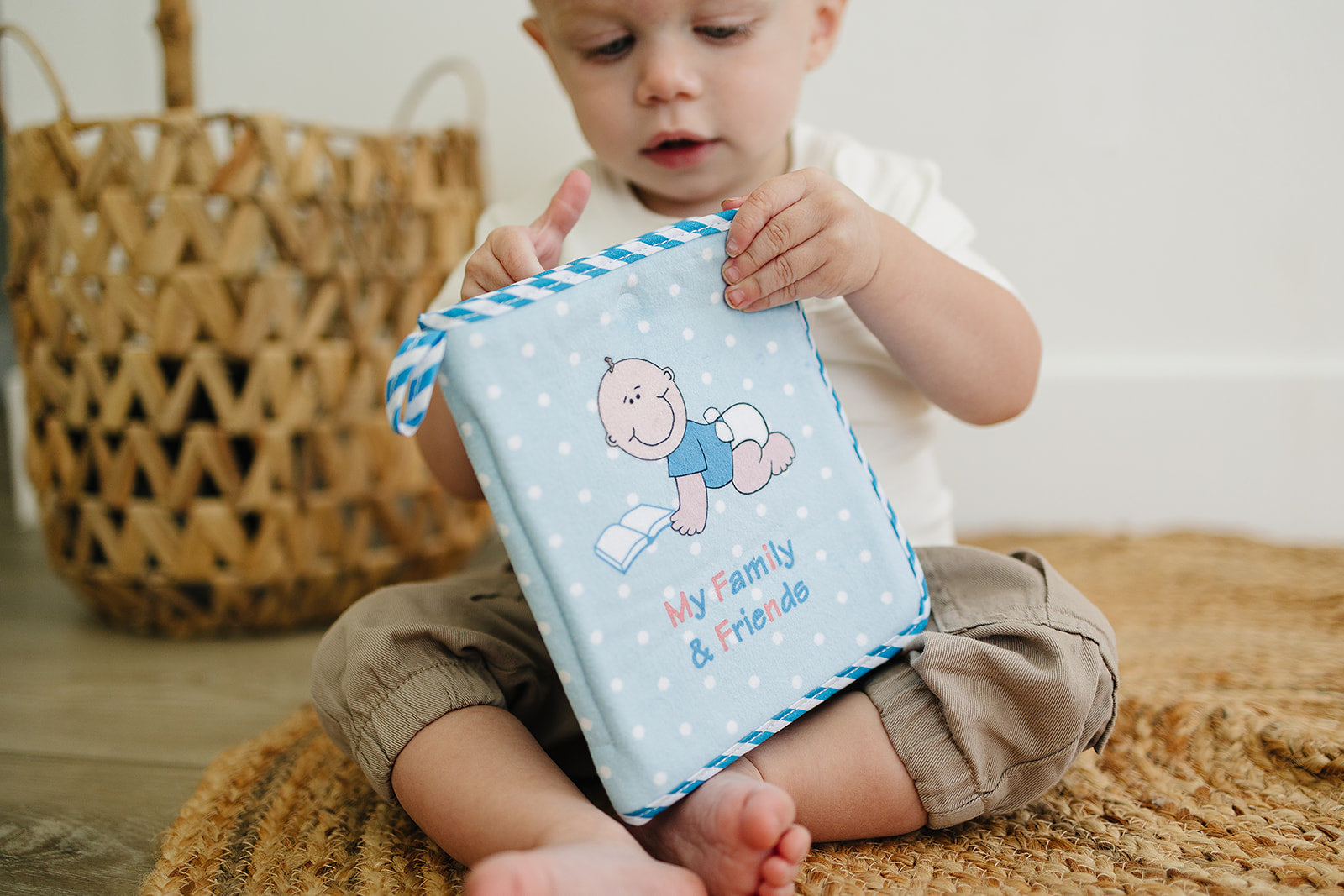 Blue Fleece Baby Boy Photo Album (Holds 15 Photos)