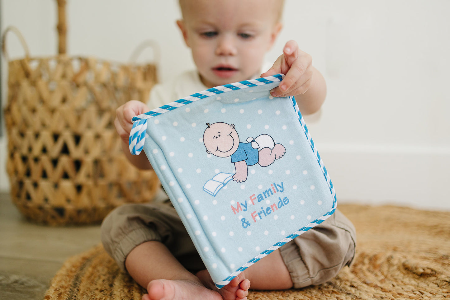 Blue Fleece Baby Boy Photo Album (Holds 15 Photos)