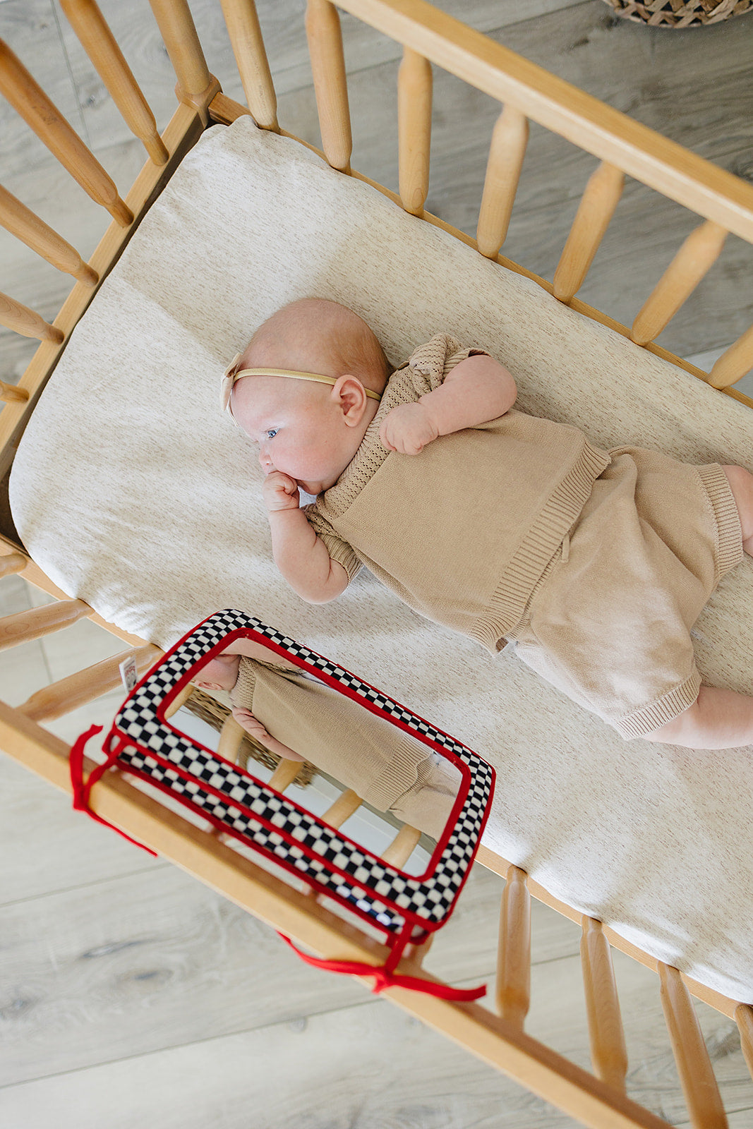 Tummy Time Mirror - High Contrast Black, White, Red