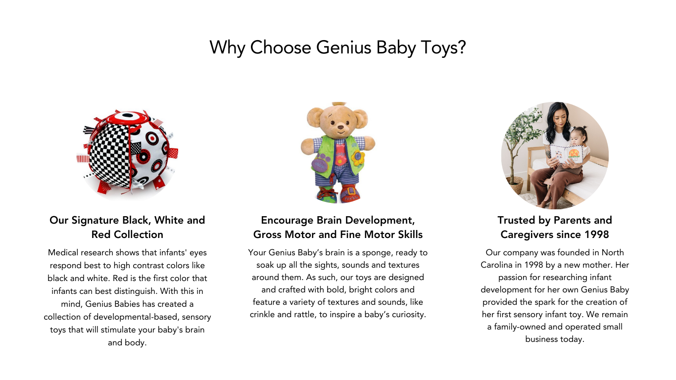  Genius Baby Toys  Set of 3 Montessori Balls That