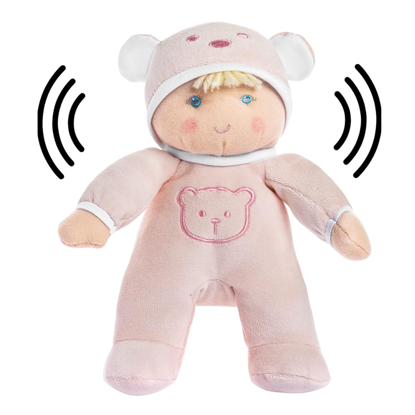 My First Baby Girl Doll in Pink with Rattle Genius Babies Toys