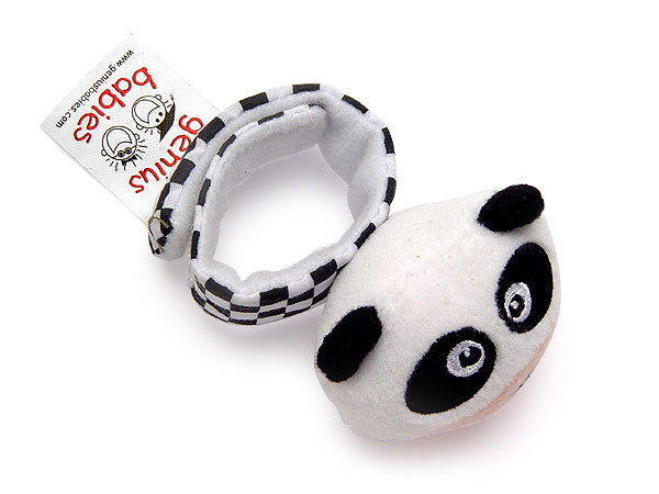 Panda Wrist Rattles for Baby in Black and White (Set of 2) – Genius Babies